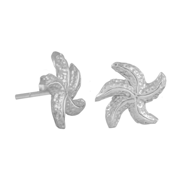 Silver Stud earrings 'Estrella de mar' seastar 