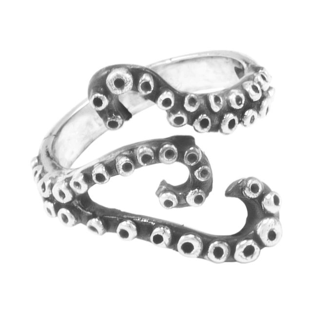 Fair Trade Silberschmuck, Ring Tentáculos
